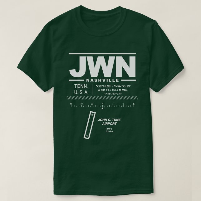 Camiseta John C. Tune Airport JWN T-Shirt (Frente do Design)