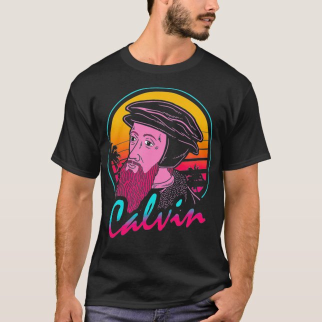 Camiseta John Calvin 80s Retro Vintage Tee (Frente)