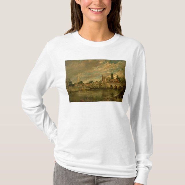 Camiseta John Constable | a ponte de Harnham e de Salisbu (Frente)
