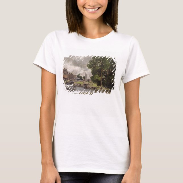 Camiseta John Constable | Dedham Lock e Mill (Frente)