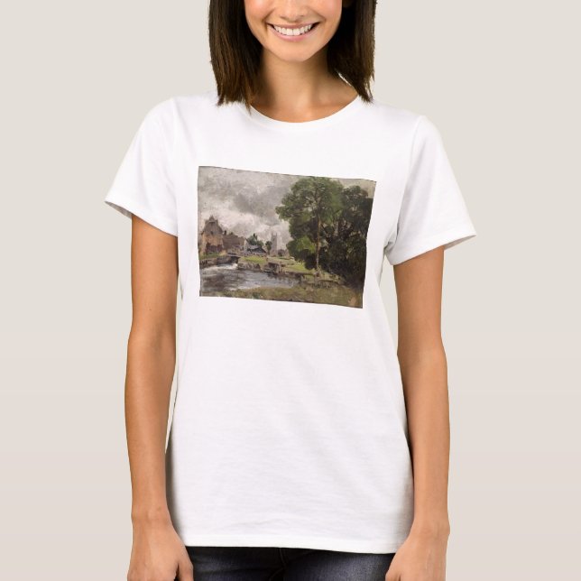 Camiseta John Constable | Dedham Lock e Mill (Frente)