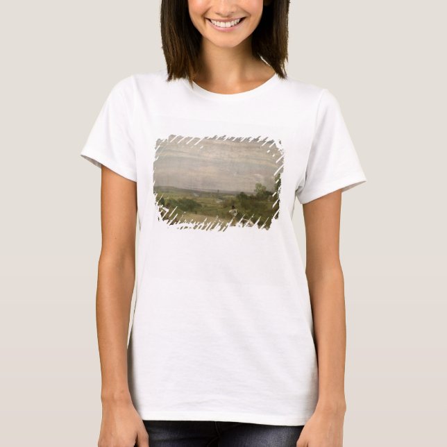 Camiseta John Constable | Manhã de Verão: Dedham de Langh (Frente)