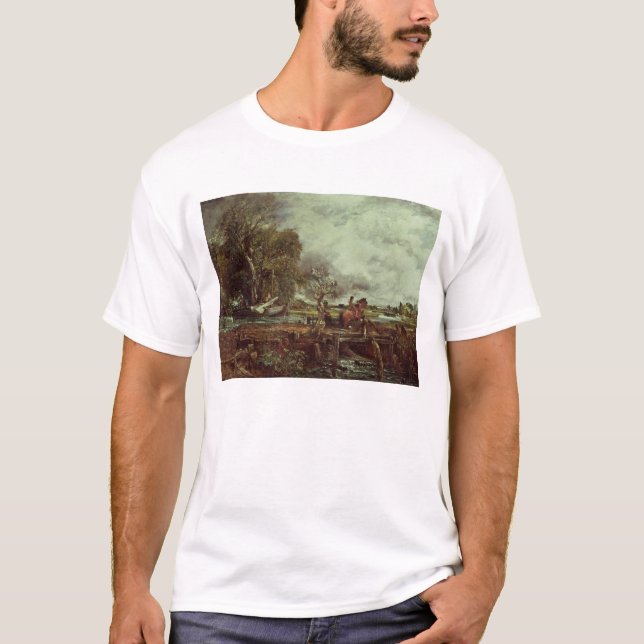 Camiseta John Constable | o cavalo do pulo, c.1825 (óleo (Frente)