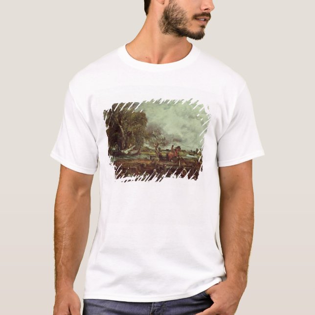 Camiseta John Constable | o cavalo do pulo, c.1825 (óleo (Frente)