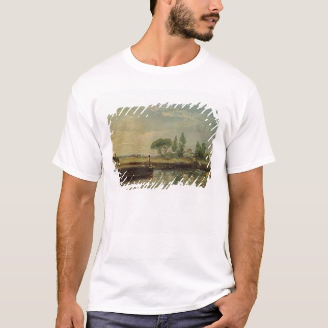Camiseta John Constable | uma barca abaixo do fechamento de (Frente)