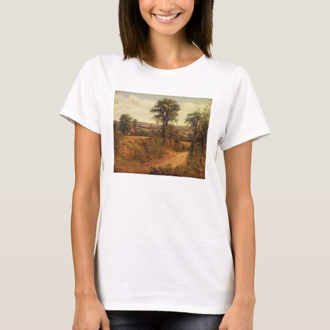 Camiseta John Constable | Uma faixa perto de Dedham, c.1802 (Frente)