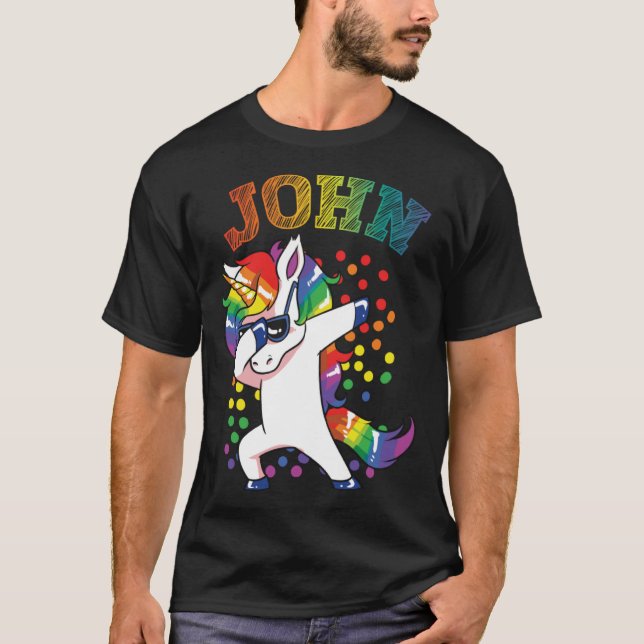 Camiseta John Dabbing Unicorn (Frente)