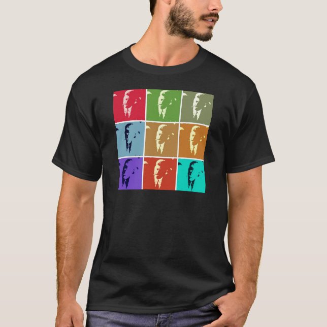 Camiseta John F Kennedy/JFK Pop Art (Frente)
