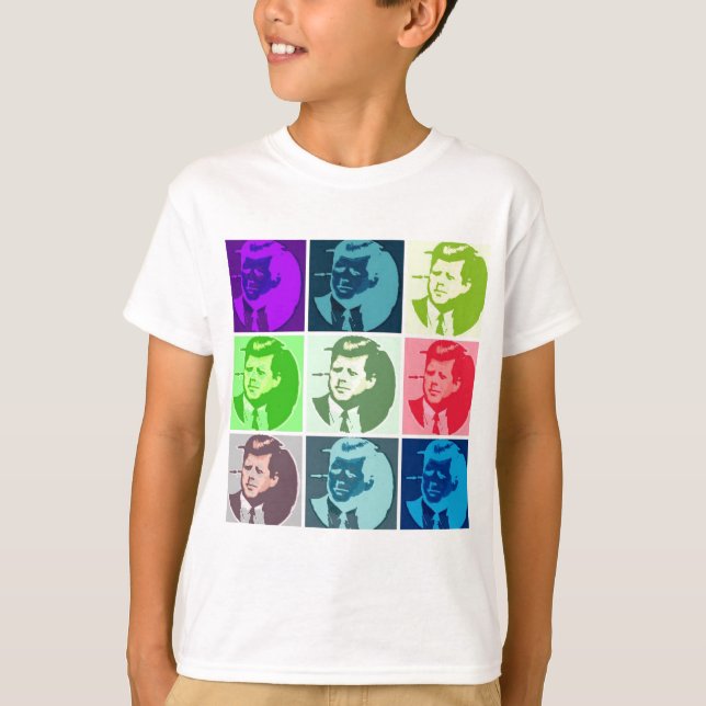 Camiseta John F Kennedy Pop Art (Frente)