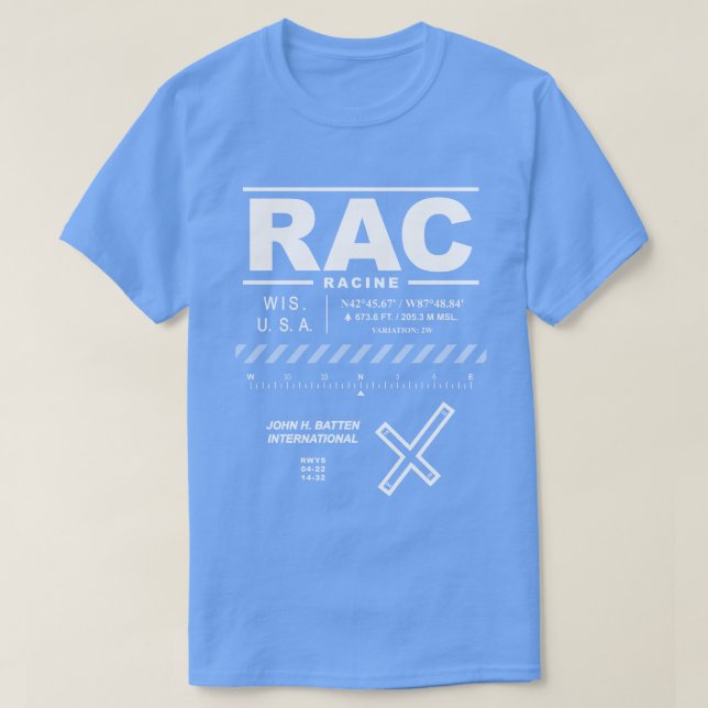 Camiseta John H. Batten International Airport RAC T-Shirt (Frente do Design)