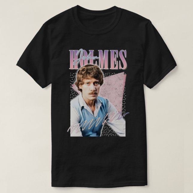 Camiseta John Holmes Retro Fan Design (Frente do Design)