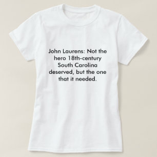 Camiseta John Laurens: Não o SC do herói merecido