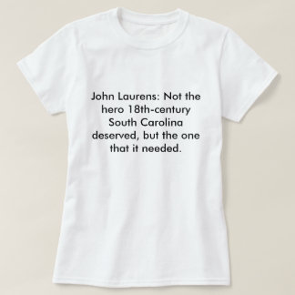 Camiseta John Laurens: Não o SC do herói merecido