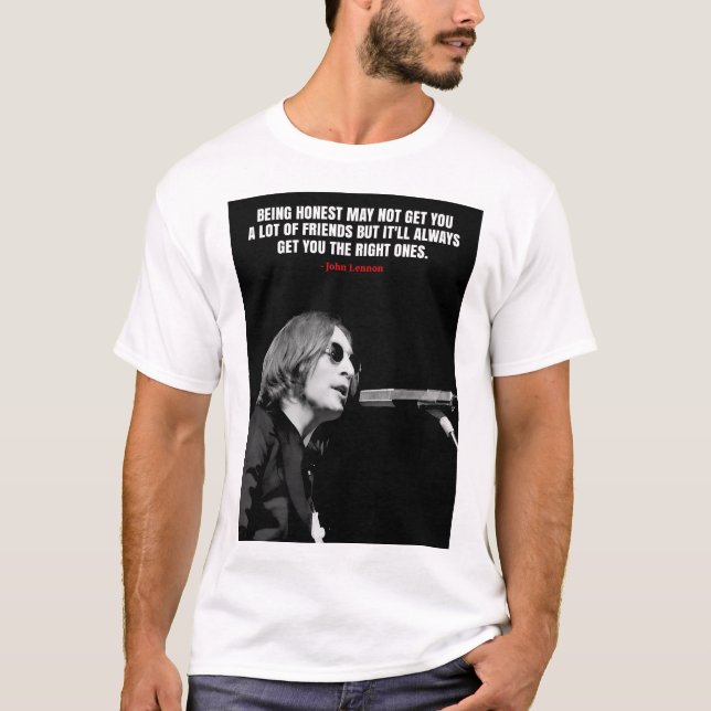 Camiseta John Lennon quotes T-Shirt (Frente)