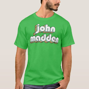 Camiseta John Madden Retro Typografia Estilo Desvanecido