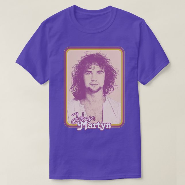 Camiseta John Martyn Retro Style Folk Music Lover Design2 (Frente do Design)