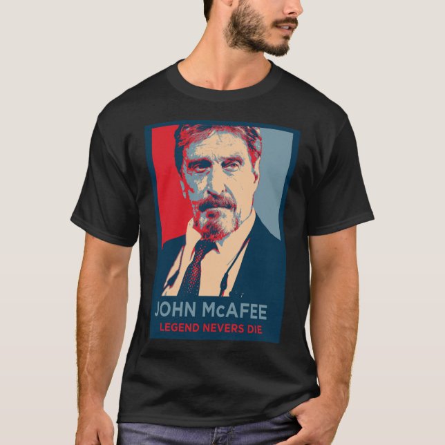 Camiseta JOHN MCAFEE LEGEND NUNERS MORRE retro Classic T-Sh (Frente)
