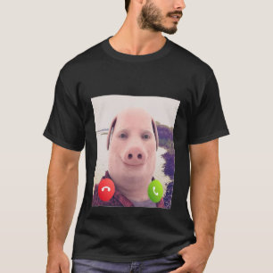 Camiseta John Pork Está Chamando Resposta Divertida Ligação