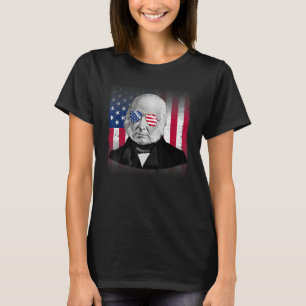 Camiseta John Quincy Adams Bandeira Americana Patriótica 4º
