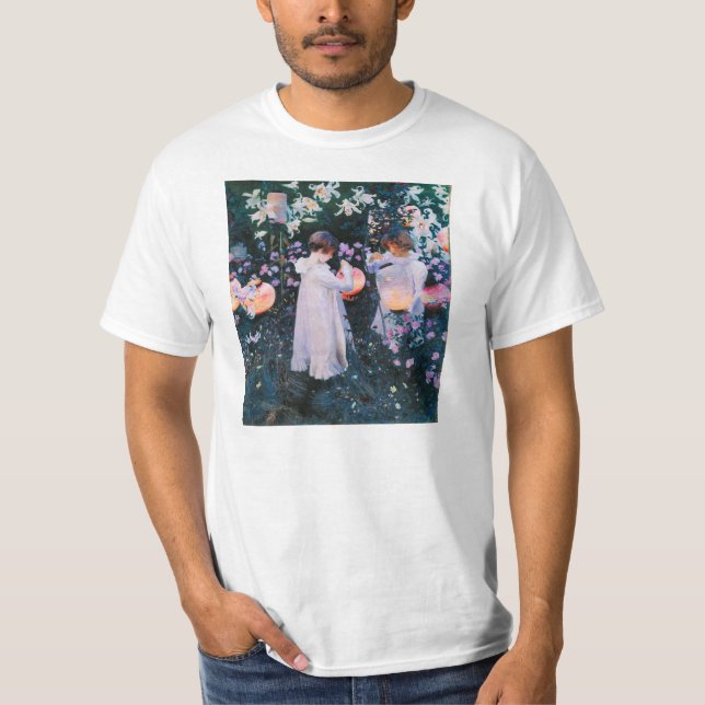 Camiseta John Singer Sargent Carnação Lily Lily Rosa (Frente)