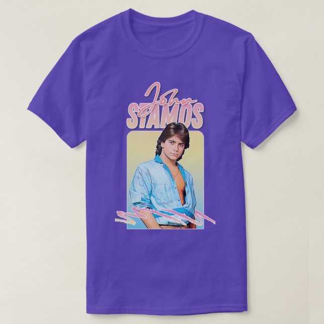 Camiseta John Stamos 80s Estético (Frente do Design)