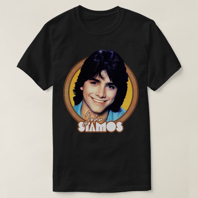 Camiseta John Stamos Retro Fan Art (Frente do Design)