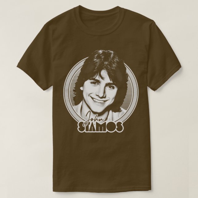 Camiseta John Stamos Retro Fan Art 1 (Frente do Design)