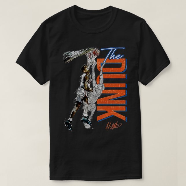 Camiseta John Starks New York O Dunk 1 (Frente do Design)