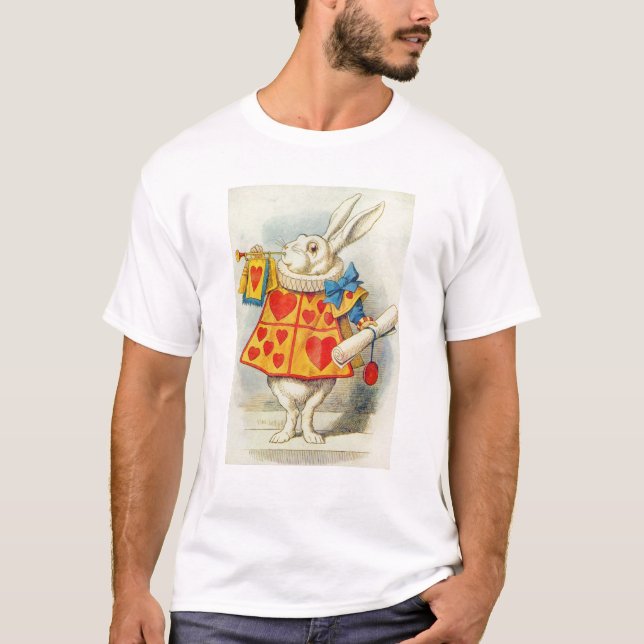 Camiseta John Tenniel | Coelho Branco (Frente)