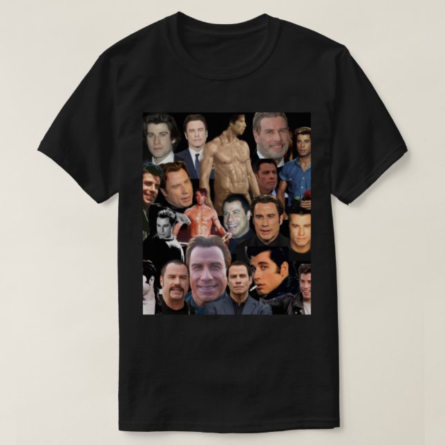 Camiseta john travolta colllage (Frente do Design)