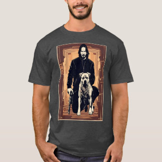 Camiseta John Wick com Parabellum e seu cachorro confiável