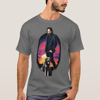 Camiseta John Wick e o seu filme de Sunset Cachoroso