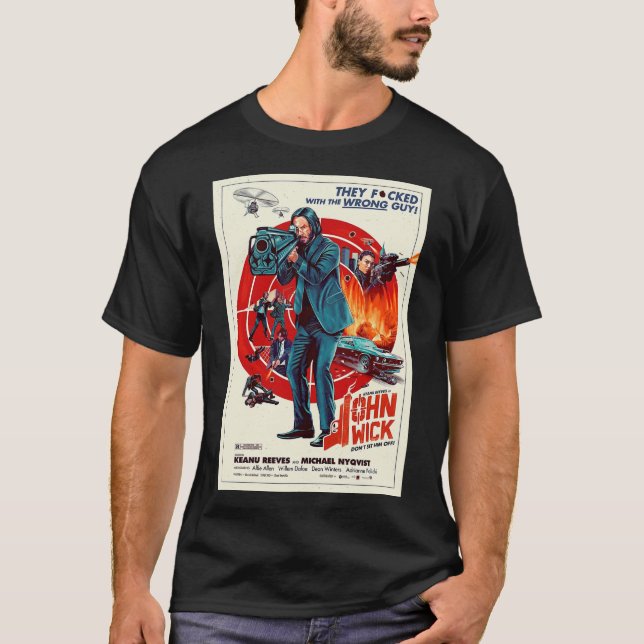 Camiseta John Wick Poster (Frente)