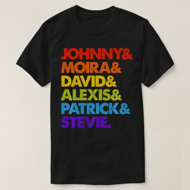 Camiseta Johnny and Moira and David and Aleis  (Frente do Design)