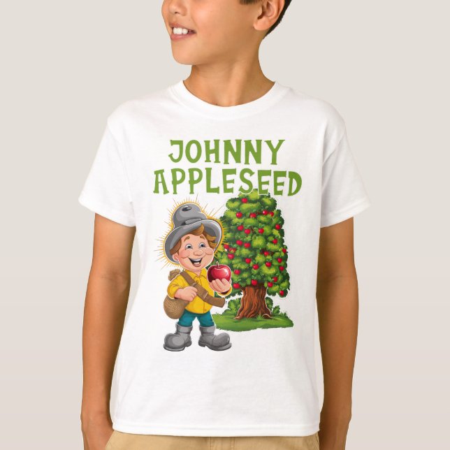 Camiseta Johnny Appleseed Apple Day 26 de setembro Celebraç (Frente)