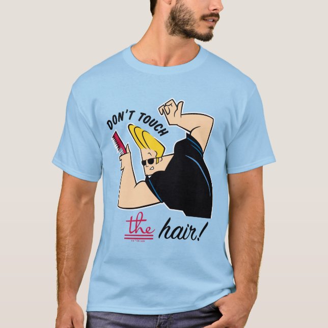 Camiseta Johnny Bravo Comb - Não toque no cabelo! (Frente)