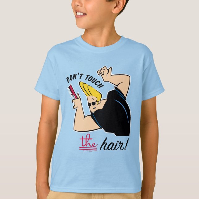 Camiseta Johnny Bravo Comb - Não toque no cabelo! (Frente)