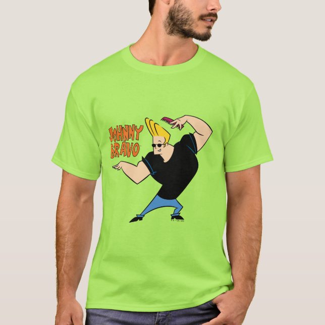 Camiseta Johnny Bravo Combing Hair (Frente)