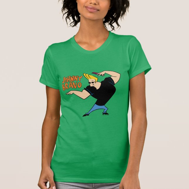 Camiseta Johnny Bravo Combing Hair (Frente)