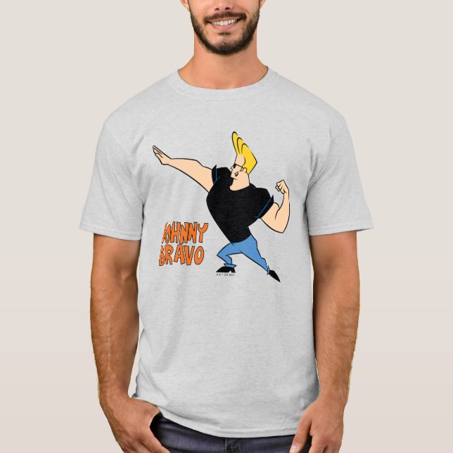 Camiseta Johnny Bravo Flexing (Frente)