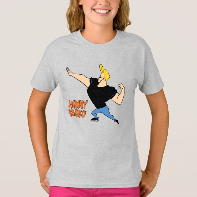 Camiseta Johnny Bravo Flexing (Frente)
