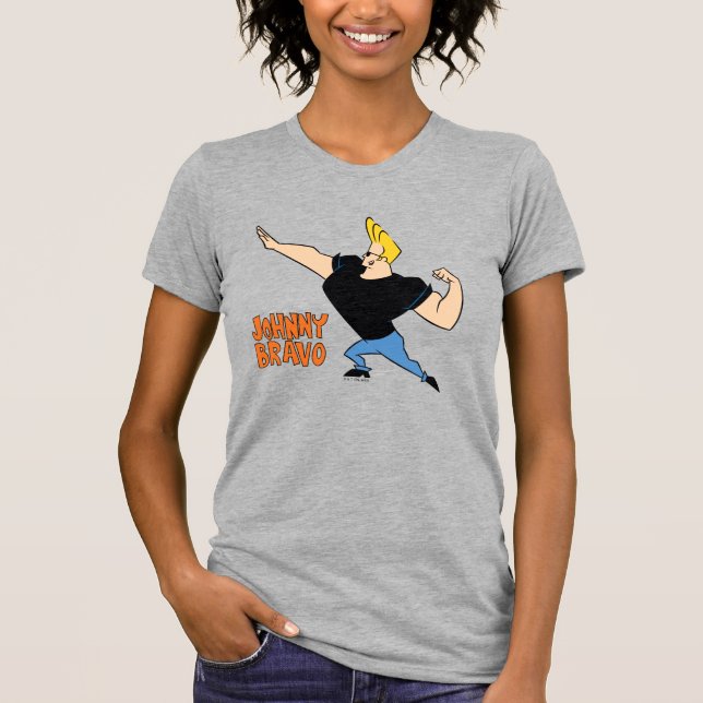 Camiseta Johnny Bravo Flexing (Frente)