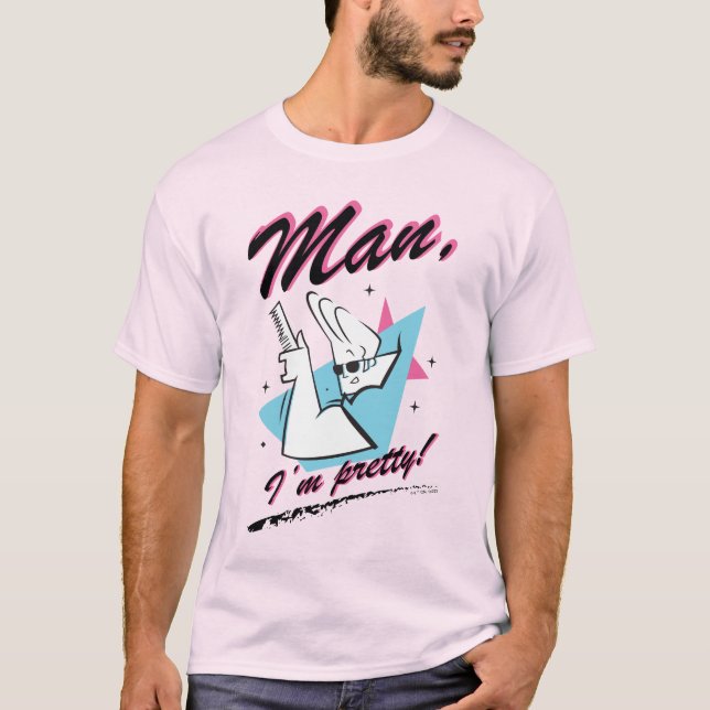 Camiseta Johnny Bravo - Homem, sou Bonito Gráfico Retroativ (Frente)