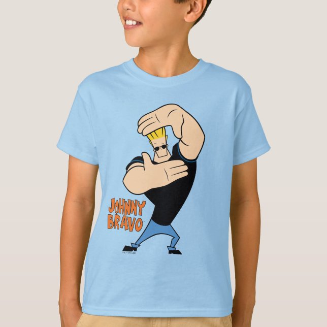 Camiseta Johnny Bravo Picture Frame Pose (Frente)