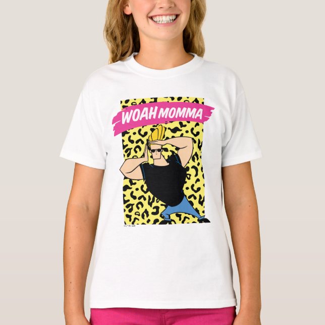 Camiseta Johnny Bravo - Woah Momma (Frente)
