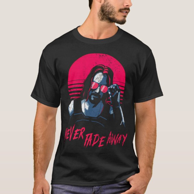 Camiseta Johnny Silverhand Cyberpunk - Nunca Desaparece (Frente)
