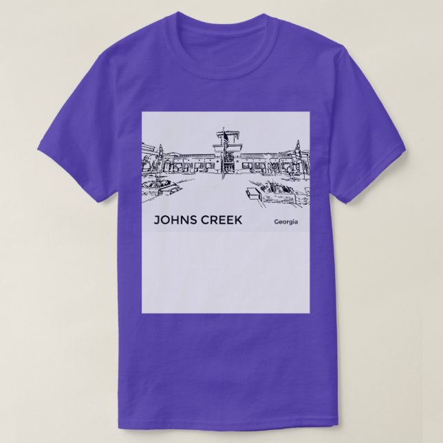 Camiseta Johns Creek Georgia TShirt (Frente do Design)
