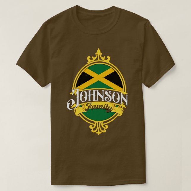 Camiseta Johnson Family Jamaica Flag (Frente do Design)
