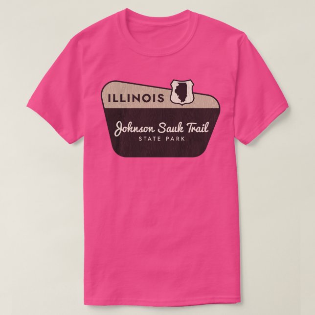 Camiseta Johnson Sauk Trail State Park Illinois Welcome Sig (Frente do Design)