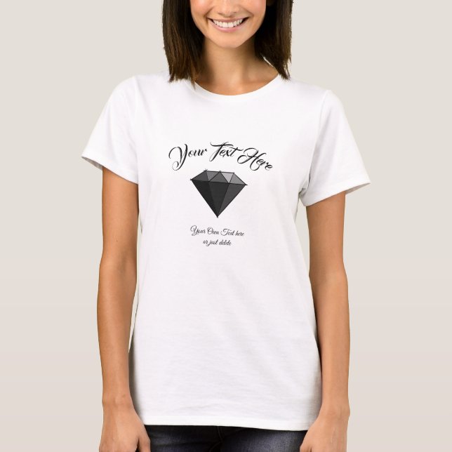 Camiseta Joia Gemstone Negra. (Frente)
